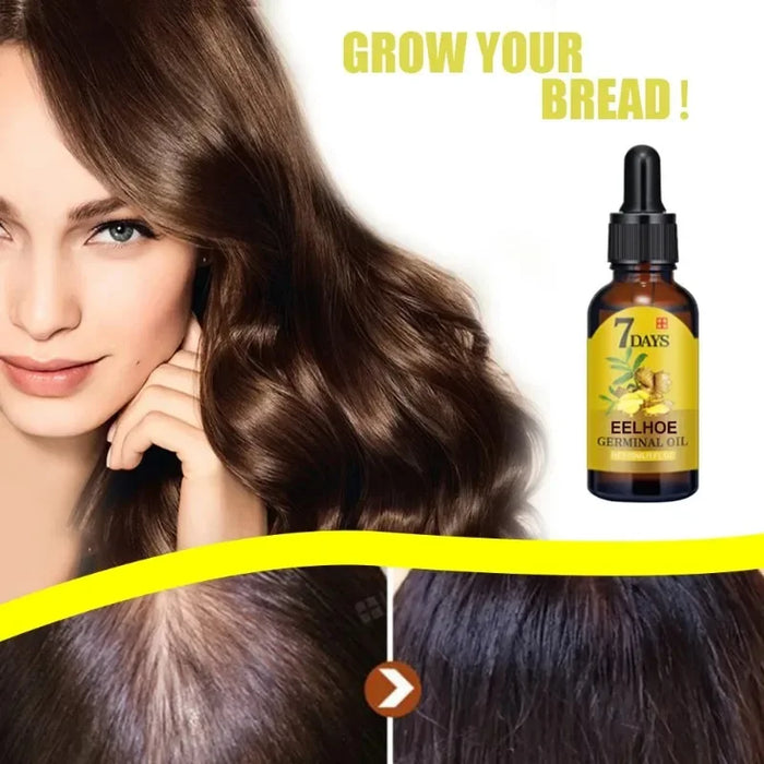 Aceite para el crecimiento del cabello 7 en 1: fórmula natural de 10/20/40 ml para un cabello fuerte y saludable