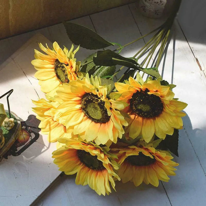 Lifelike Artificial Sunflowers for Home and Event Decoration