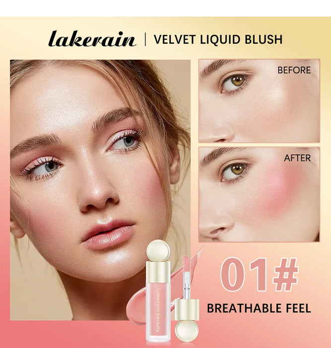 Matte Liquid Blush Velvet Rouge Orange Peach Face Color Lasting Beauty Natural Cheek Color Cream Rouge Makeup 7,5 ml