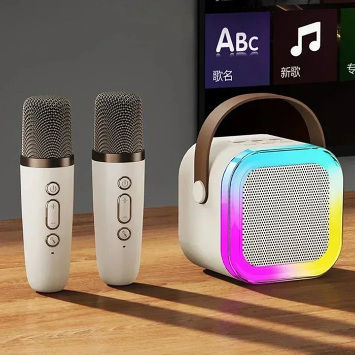 Nouveau haut-parleur Bluetooth Portable K12 pour la maison-Mini appareil sonore sans fil karaoké mignon avec Microphone pour le chant en famille