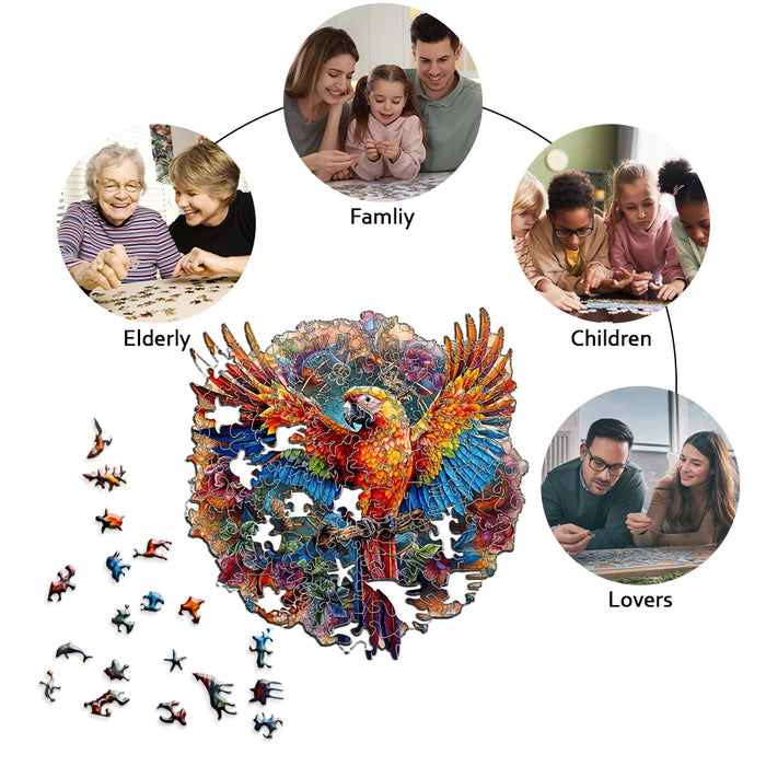 Magnifique puzzle en bois colibri - Décoration parfaite pour la maison et cadeau de Noël - Puzzle créatif pour adultes et enfants