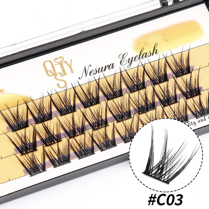 DIY Eyelash Cluster Segmented 50D/60D/80D Dramatic and Natural False Eyelashes Volume Makeup Extensions