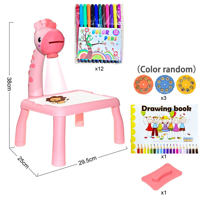 Projecteur LED et planche à dessin pour enfants – Outils de peinture créatifs pour l'éducation et l'art pour filles et garçons.