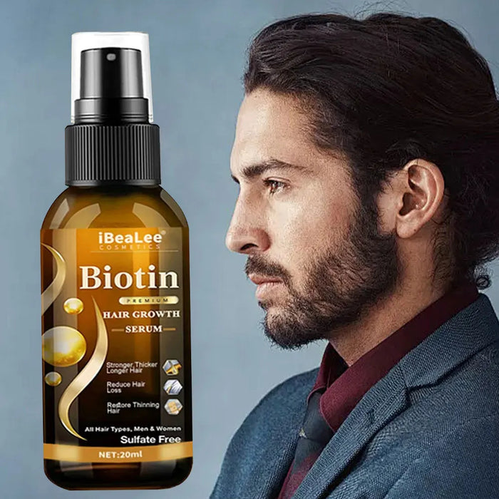 Productos para el crecimiento del cabello con biotina: cuidado del cabello de rápido crecimiento, aceites esenciales y spray anticaída para hombres y mujeres