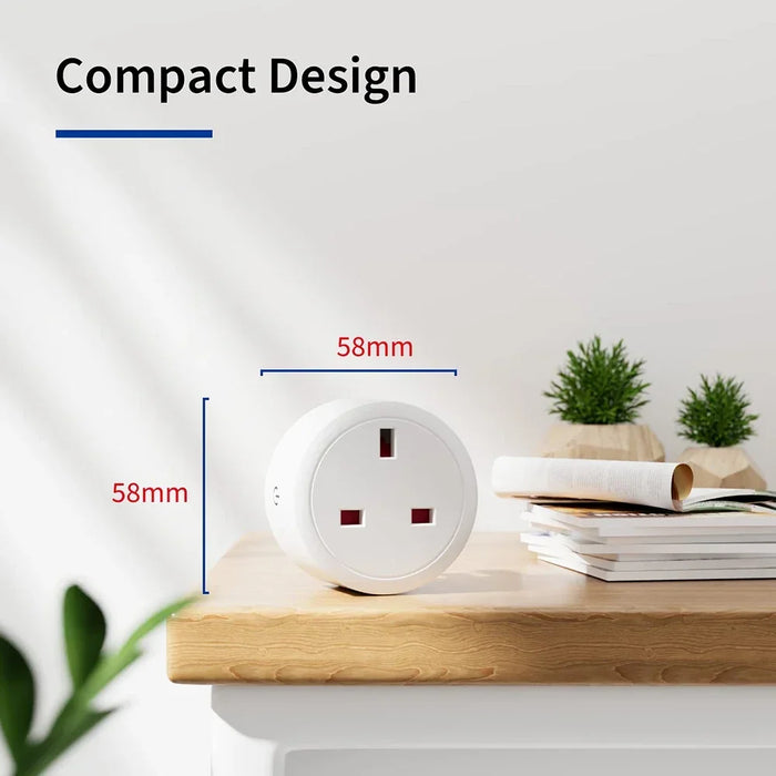 Prise intelligente WiFi 20A/16A TUYA - Prise de surveillance de puissance intelligente avec commande vocale et minuterie, compatible avec Alexa et Google Home