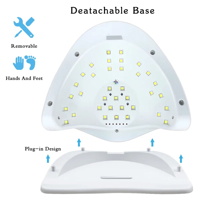 Secador de uñas LED con lámpara UV para curar esmalte de uñas en gel - Herramienta de salón de manicura y pedicura con sensor de movimiento