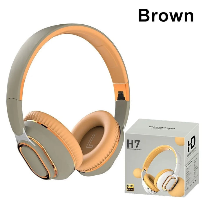 H7 Kabellose Kopfhörer Bluetooth mit tiefem Bass und Hifi-Sound – faltbares Over-Ear-Headset mit Mikrofon für Musikliebhaber und Sport