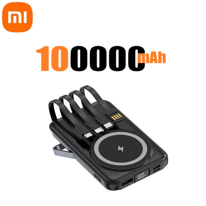 Xiaomi 22,5 W 200000 mAh cargador inalámbrico magnético Power Bank con soporte para teléfono para iPhone, Samsung y Huawei carga rápida