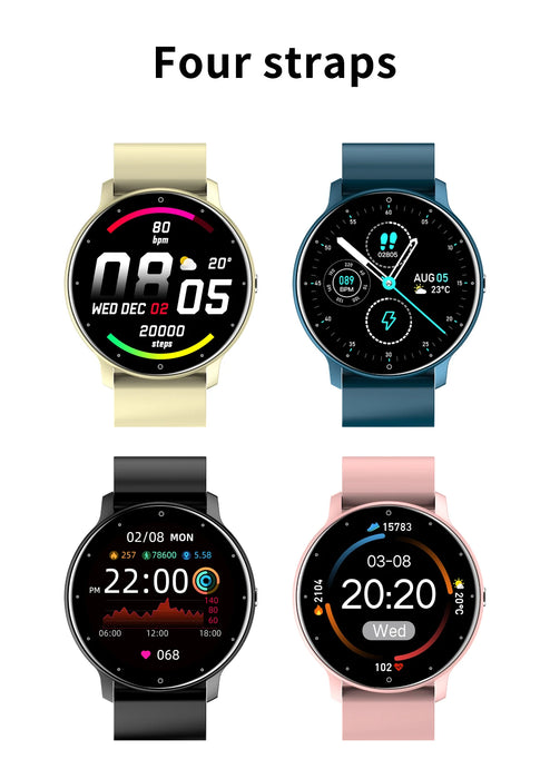 Montre intelligente de fitness polyvalente ZL02D pour hommes et femmes – Tracker de santé étanche avec moniteur de fréquence cardiaque et connectivité Bluetooth pour iOS et Android