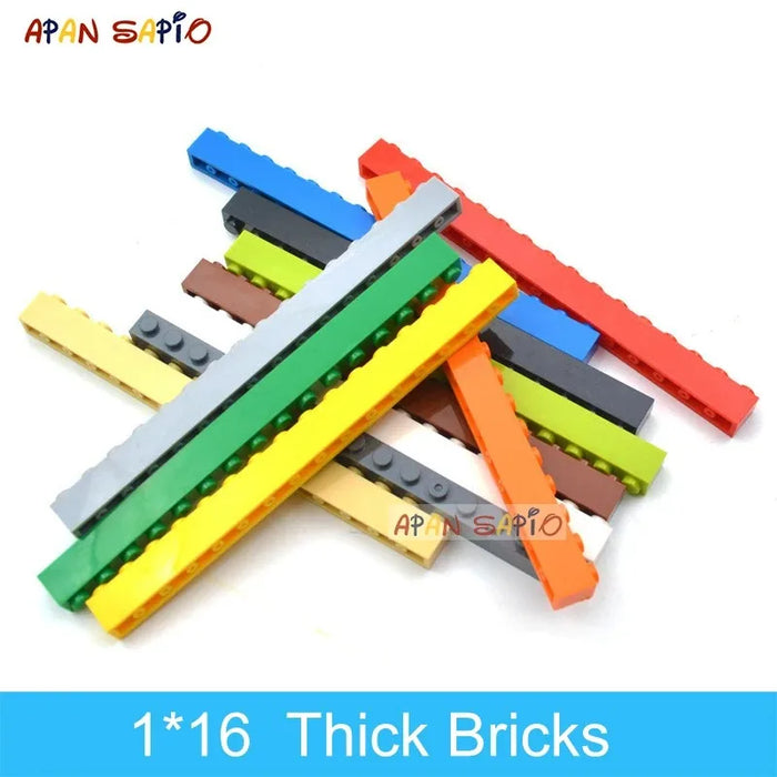 Blocs de construction pour enfants, 10 pièces, 1x16 points, figurines épaisses, taille créative et éducative, compatibles avec les jouets de marque pour enfants, 2465