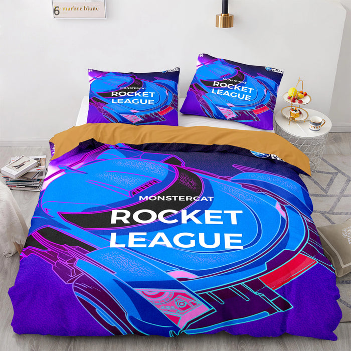 Bettwäsche-Set „Rocket League“ – Bettbezug für Kinderzimmer, Einzel-, Doppelbett-, Queen-Size- und King-Size-Größe, Automotiv