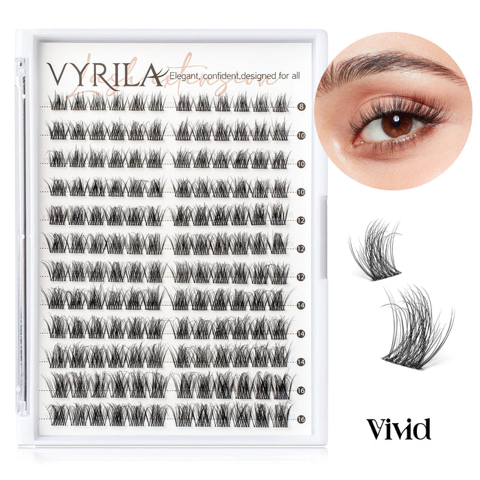 Individual Eyelashes Cluster C Curl Mix 3D Easy DIY Eyelash Extensions 0.1mm Super Thin Tape Reusable Natural Lashes