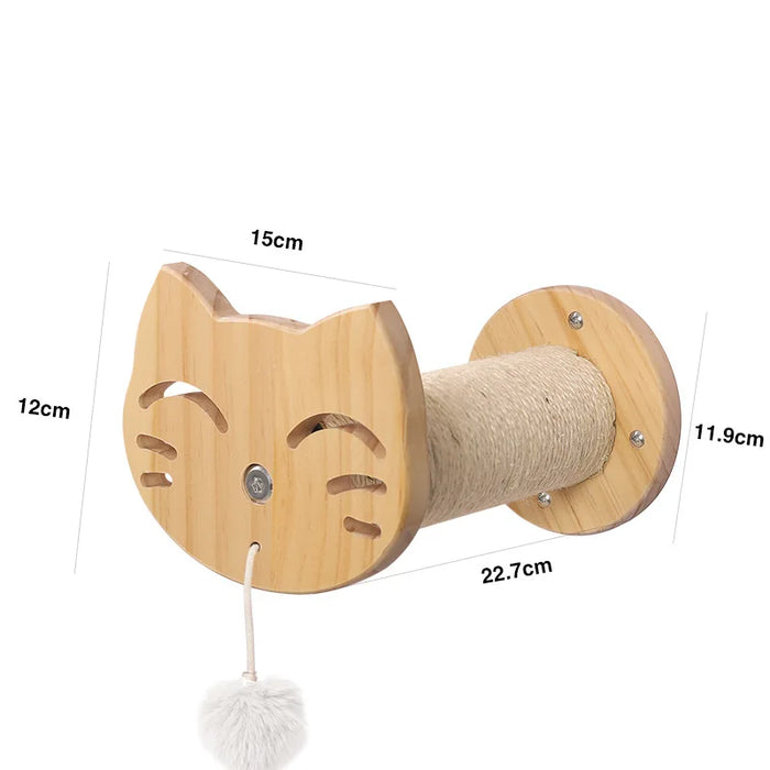 Sistema trepador para gatos de madera montado en la pared: estantes y escaleras elegantes para su gato