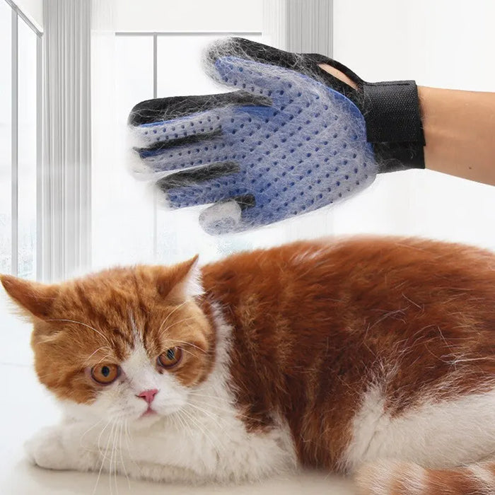 Gants en silicone pour animaux de compagnie - Épilation des poils de chat et de chien avec des gants en caoutchouc