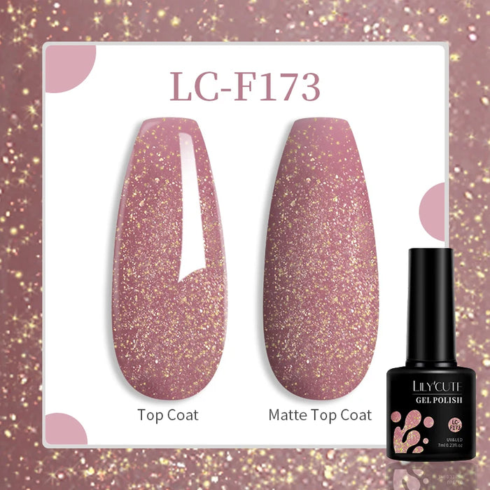 LILYCUTE 129 Farben 7 ml Nagel-Gel-Nagellack – semi-permanente Nagelkunst und Maniküre mit Soak-Off-LED-UV-Gel-Nagellack