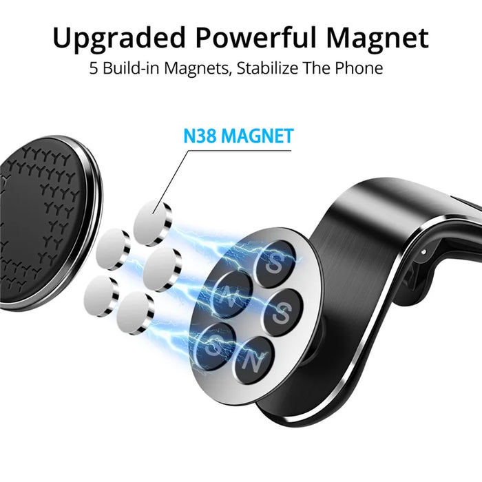 Magnetic Car Phone Holder for Air Vent - Universal Mobile Holder for iPhone, Samsung, Xiaomi