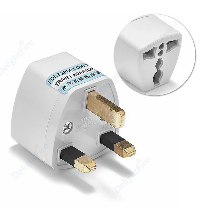 Adaptateur de prise universel UK pour voyage-adaptateur secteur US/EU/AU vers UK avec prise de courant et convertisseur