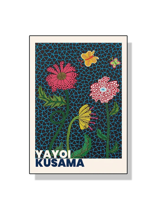 Yayoi Kusama – affiche d'art mural avec fleurs de citrouille, peinture sur toile abstraite imprimée pour décoration de maison moderne