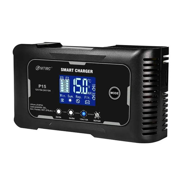 HTRC P20/P15/P10 12 V-24 V chargeur de batterie de voiture LCD réparation automatique d'impulsion charge pour Lifepo4 AGM chargeur de batterie au Lithium au plomb