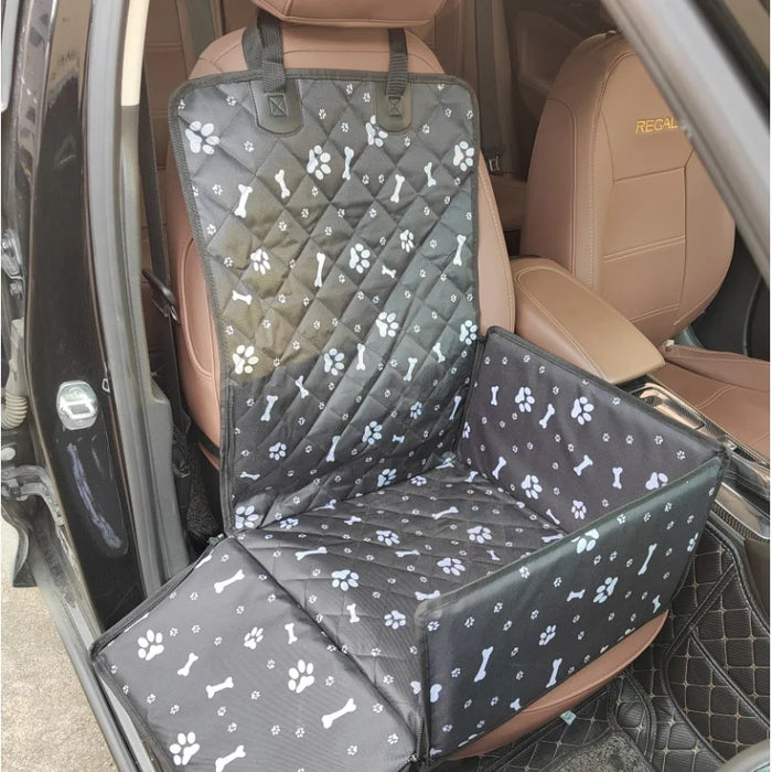 CAWAYI KENNEL Cama portátil para perro para coche - Hamaca impermeable para gatos y cachorros - Bolsa de viaje plegable para coche para razas grandes