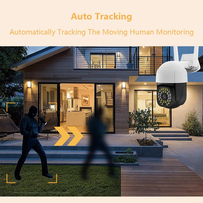 Cámara IP de seguimiento automático 4K para exteriores, minicámara CCTV de visión nocturna de 5MP, domo de velocidad, 8MP, WIFI, 1080P, vigilancia de seguridad para el hogar