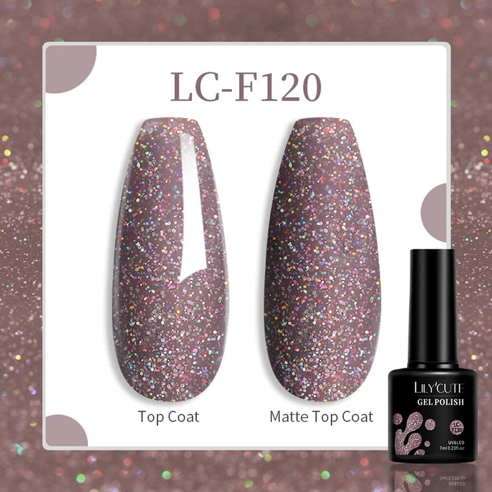 LILYCUTE 129 Farben 7 ml Nagel-Gel-Nagellack – semi-permanente Nagelkunst und Maniküre mit Soak-Off-LED-UV-Gel-Nagellack