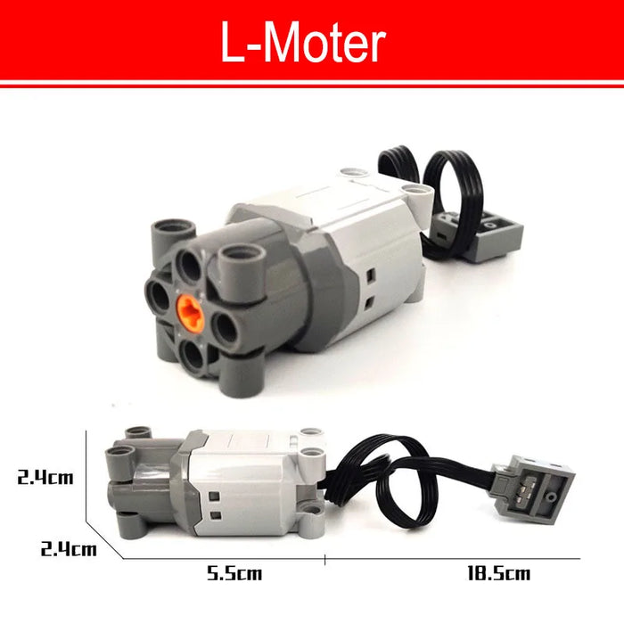 Versatile Servo Motor Part Set for Building Blocks - Compatible with LEGO