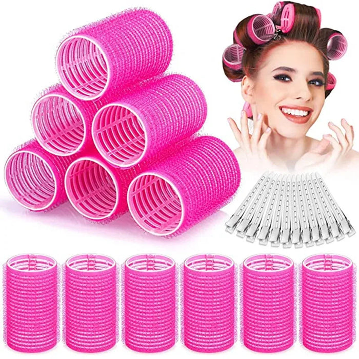 12er-Pack selbstklebende Haarspiralen – hitzebeständige Locken und Volumen für Heimkosmetik, klebrige Styling-Tools