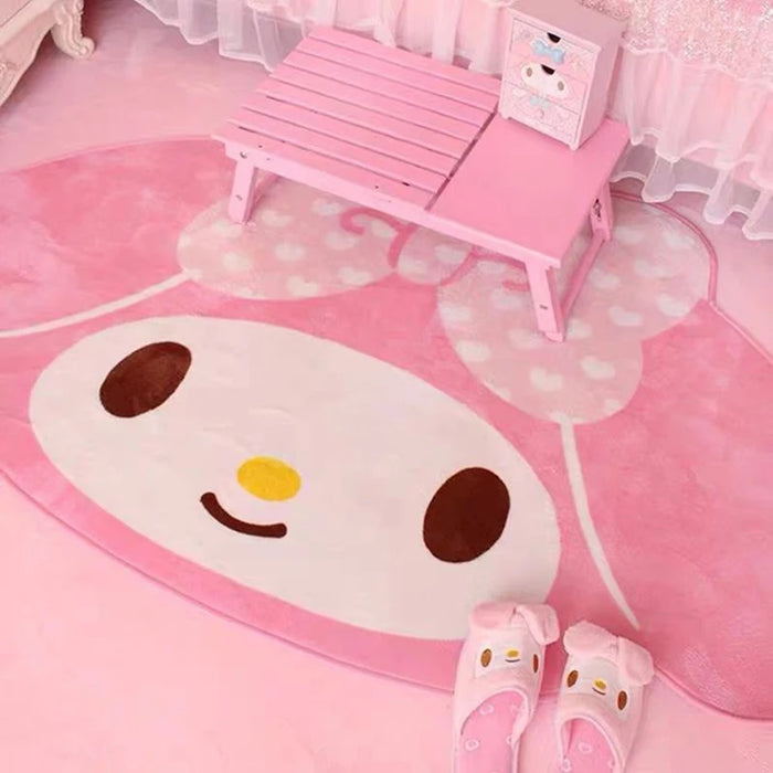 Sanrio My Melody Cinnamoroll Teppich Kuromi Bettdecke Fußmatten Schminktisch Kissen Schlafzimmer Dekor Pashmina Teppich