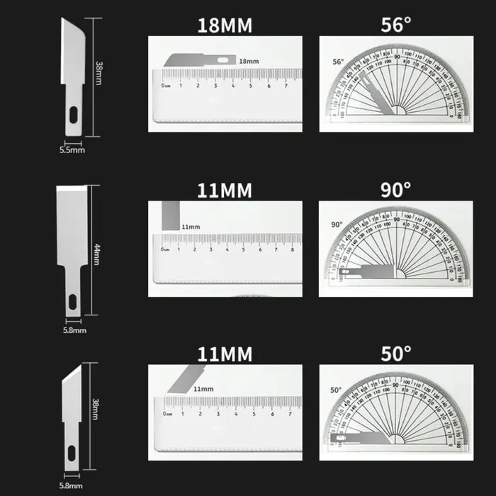 13-teiliges Präzisions-Bastelschneider-Set – ideal zum Formen, Papierschneiden und Gravieren, mit rutschfesten Griffen für Heimwerker und Hobby