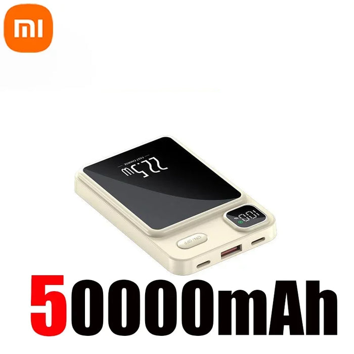 Xiaomi-cargador inalámbrico magnético de 50000mAh, batería externa Magsafe, batería externa de carga rápida para Android, iPhone 15 y 16