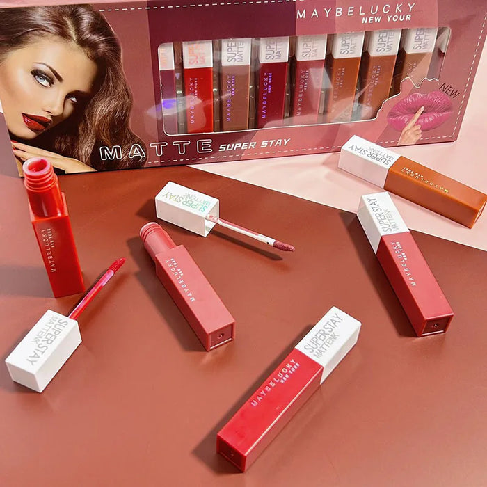 Mattes Lippenstift-Set – 12/24 Packung mit 6/12 Farben, langlebig und wasserfest für Frauen, perfekt für den Großhandel