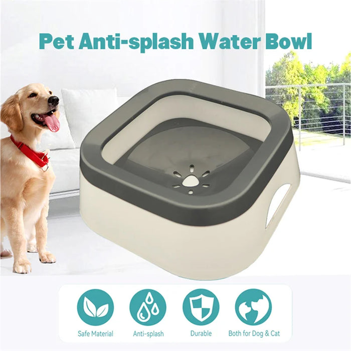 Bol d'eau 1L avec conception anti-déversement pour chiens et chats - Distributeur d'eau lent d'une capacité de 1000 ml