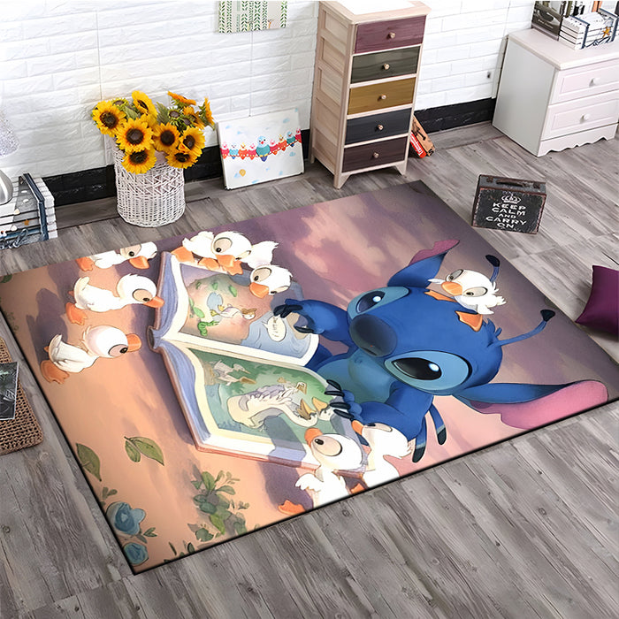 Disney Mode Stich 3D Druck Anime Große Teppiche Wohnkultur für Wohnzimmer Kinderzimmer Sofa Teppich Fußmatten