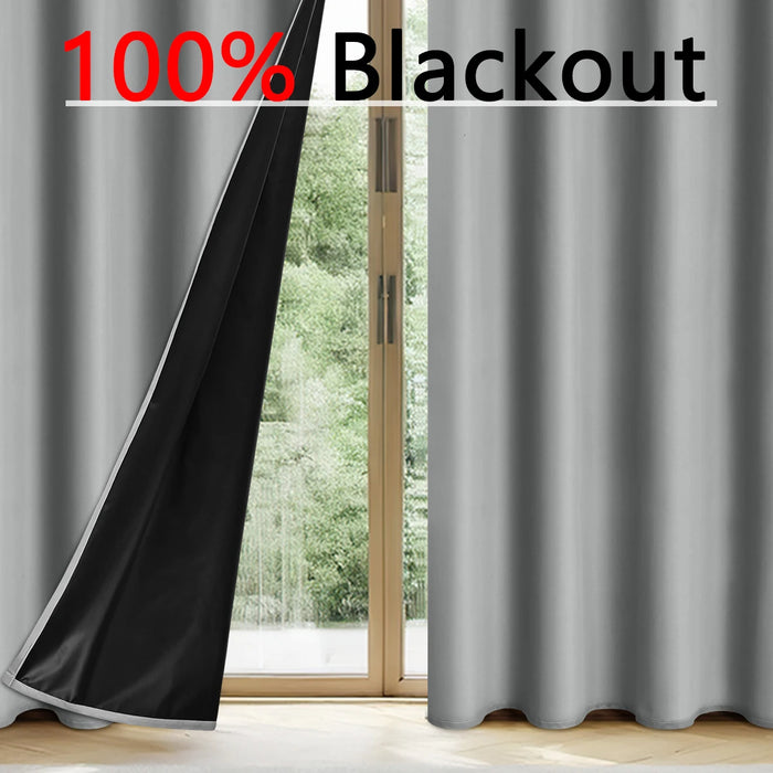 Rideau 100 % occultant d'une seule couleur – Blocage optimal de la lumière pour la chambre et le salon.