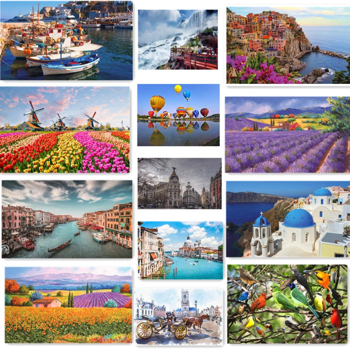 Puzzle 46x28 cm 500 pièces – Belle peinture à l'huile naturelle pour divertissement et détente en famille