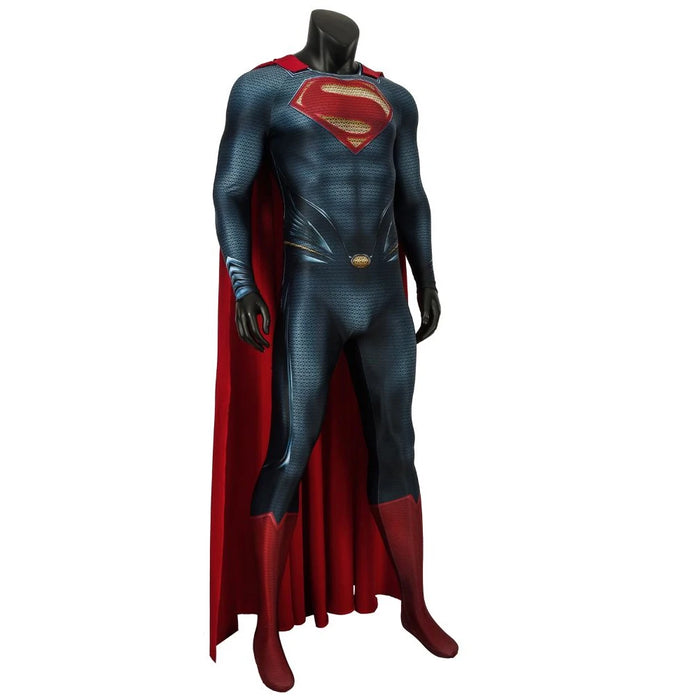 Disfraz de superhéroe de acero para adultos, disfraz de Cosplay de Clark Kent, mono Floral, traje ajustado con estampado 3D de Carnaval y Halloween con capa