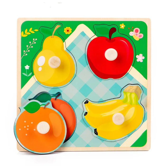 Puzzles en bois Montessori pour les tout-petits – Jouets animaux d'apprentissage pour 1 à 3 ans