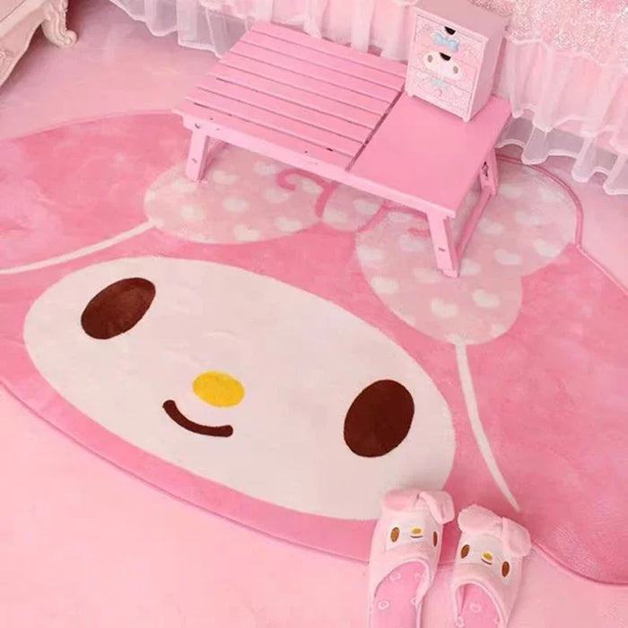 Tapis de chevet Sanrio My Melody, couverture de sol, taie d'oreiller décorative pour salle Flickr, tapis Pashmina