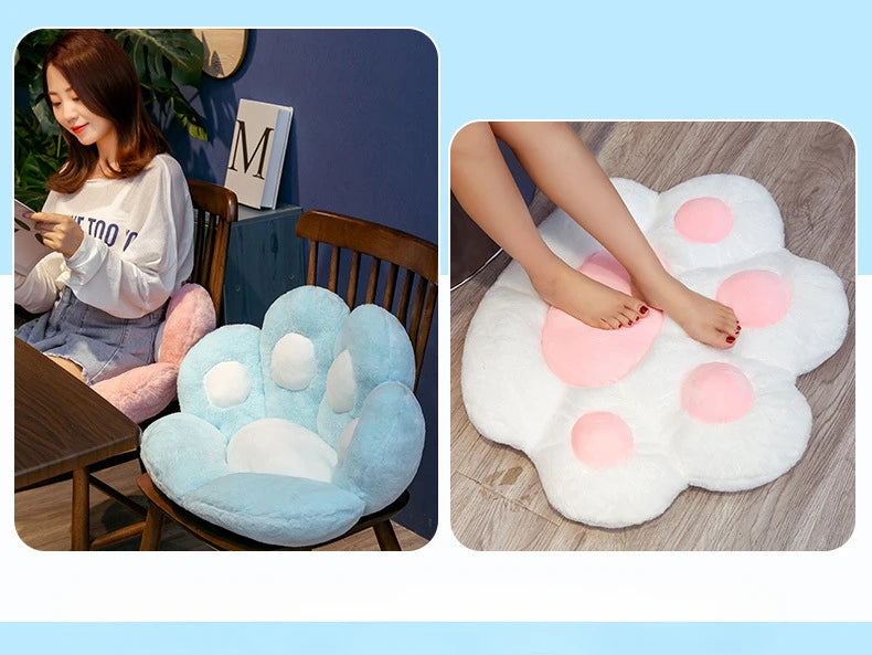 Pouf pied de chat pour des moments élégants - Coussin d'assise doux et charmant