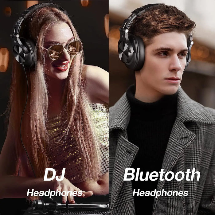 OneOdio A70 trådlösa hörlurar med mikrofon - Bluetooth 5.2 On-Ear Professional Studio Monitor DJ-hörlurar