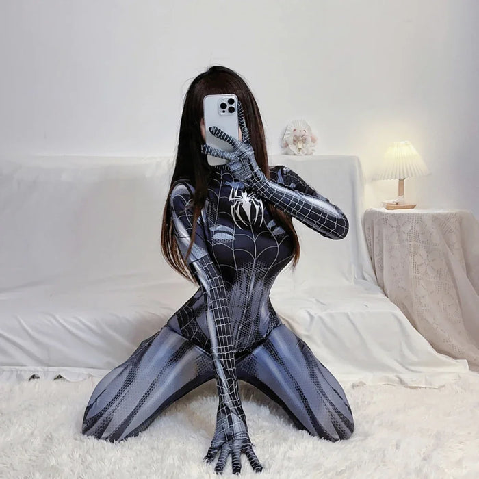 Disfraz de Spider-Man película superhéroe Cosplay traje vengadores Cosplay Venom Spider-Man corsé para mujeres niñas traje de LICRA