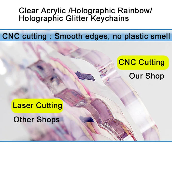 Benutzerdefinierte Acryl-Schlüsselanhänger mit Anime-Logos – personalisierte Foto-Schlüsselanhänger für Weihnachtsgeschenke