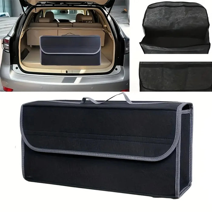 Boîte de rangement de voiture portable et pliable, boîte multifonctionnelle en tissu feutré pour l'organisation du coffre