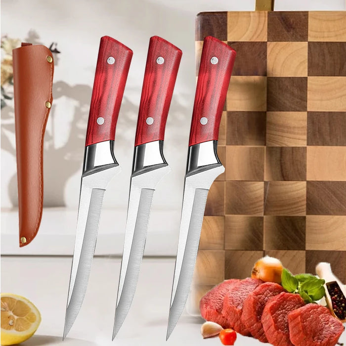 Cuchillo para trinchar carne de 6 pulgadas - Cuchillo duradero de acero inoxidable para carne y frutas