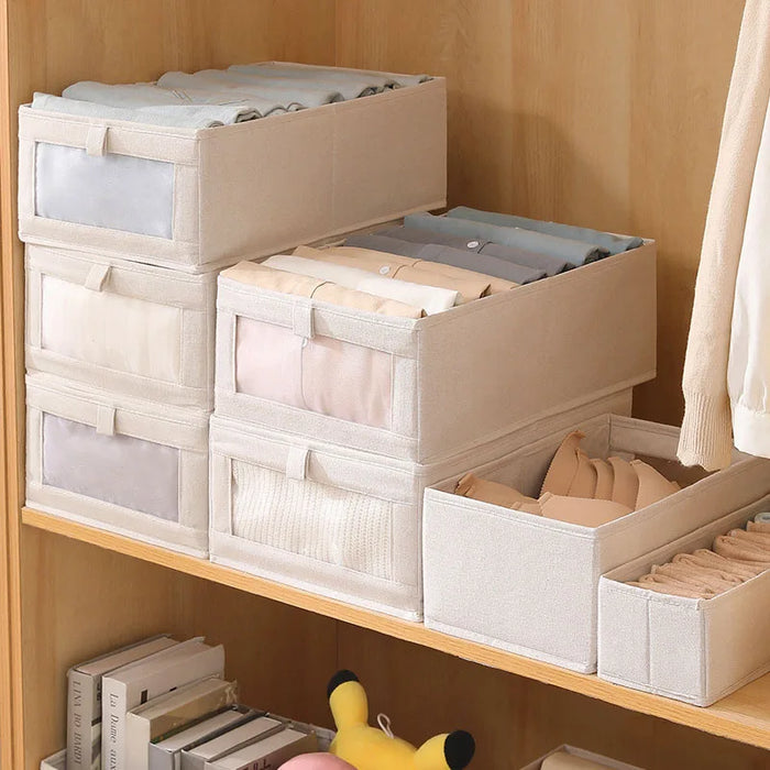 Clothing Storage Box - Closet Organizer for T-shirts, Jeans, and Underwear