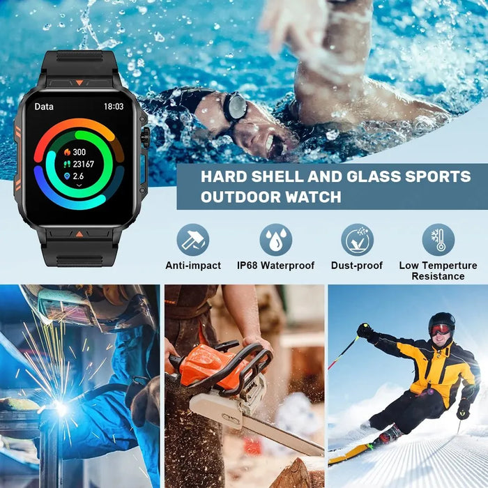 LIGE Smartwatch con Pantalla de 1,95 Pulgadas - Monitoreo de Salud, Reloj Deportivo y Fitness Impermeable IP68 para Hombres y Mujeres