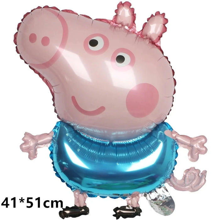 Peppa Pig Globos y Pancarta de Felicitaciones para Fiesta Infantil - Platos de Papel Desechables y Adornos con Tema de Jorge y Dibujos Animados