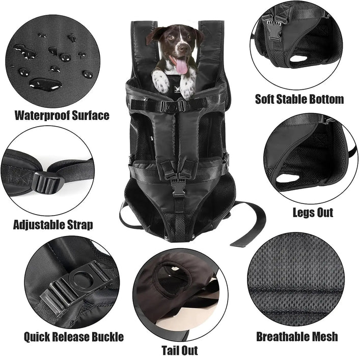 Sac à dos portable pour chien de voyage – Sac réglable et ventilé pour petits chiens