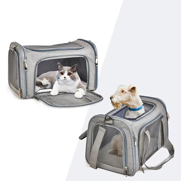 Sac à dos souple pour chien et chat - Sac de transport homologué pour les vols et les voyages avec de petits chiens et chats